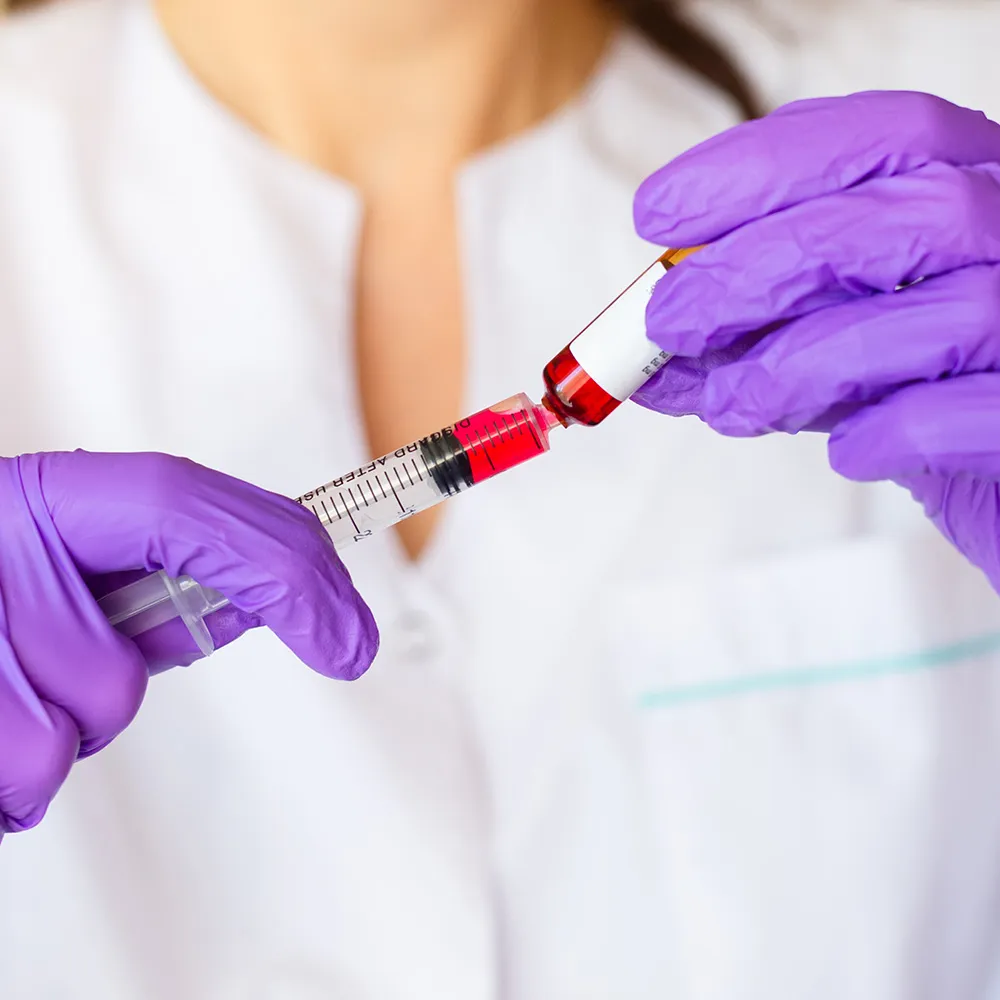 Vitamin B12 injection syringe  