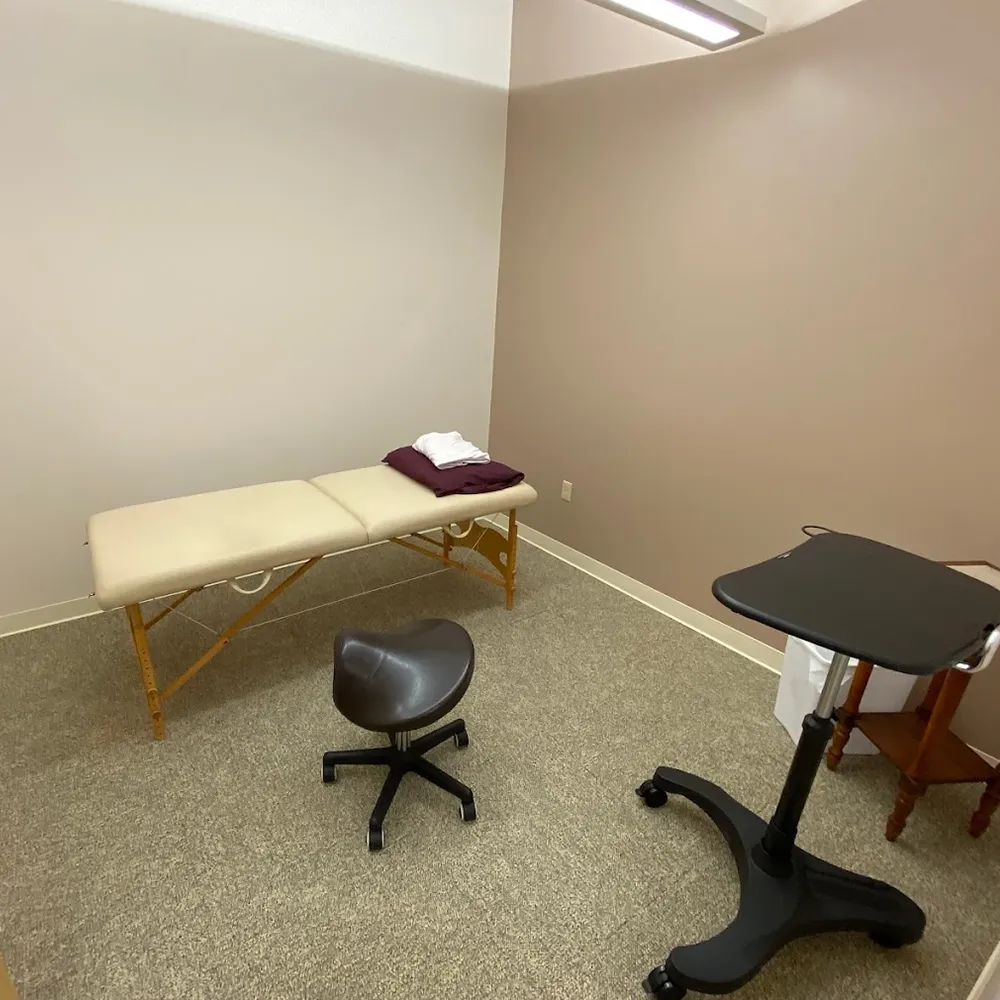 Private chiropractic treatment room setup