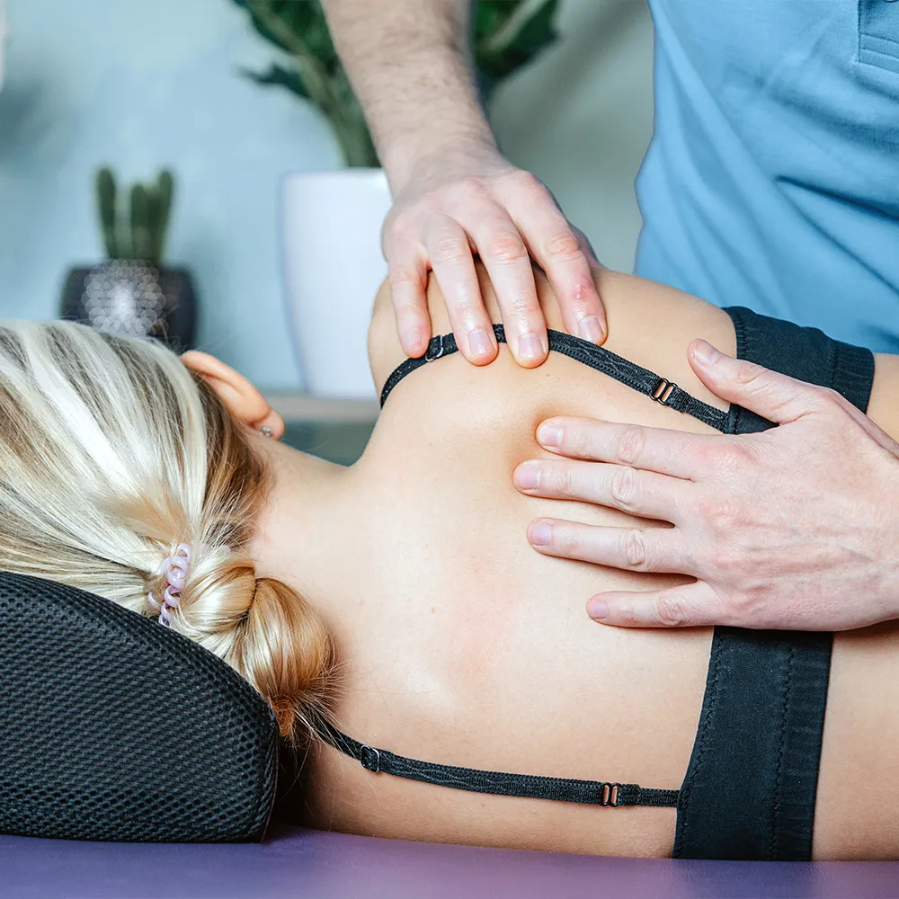 Patient receiving rehabilitation therapy  