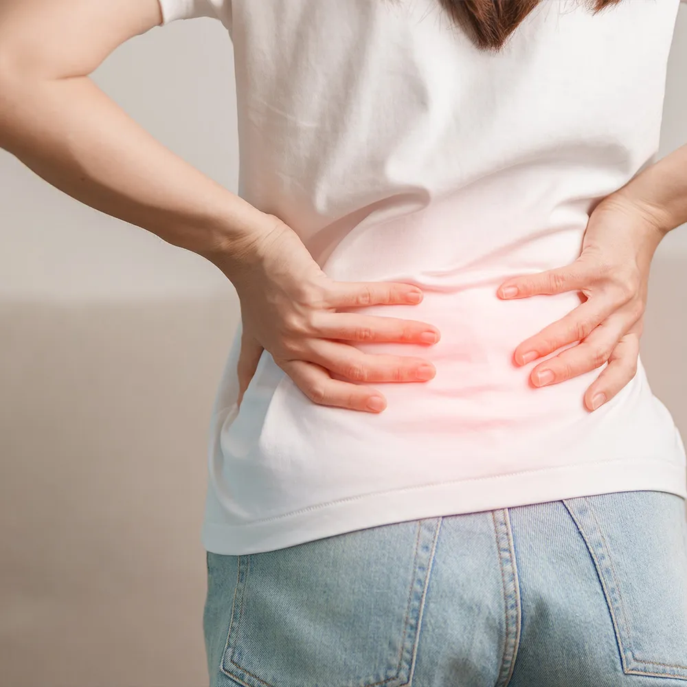 A person with low back pain.