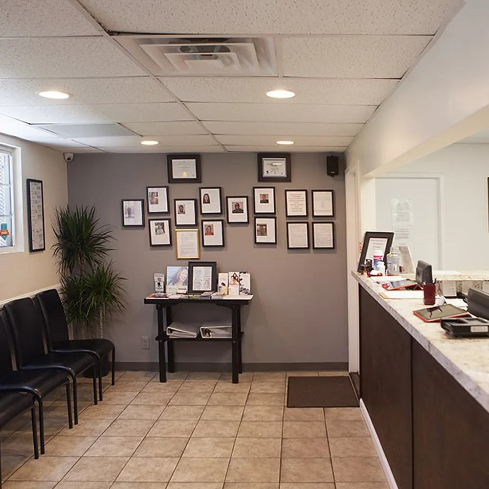 Reception area of clinic  