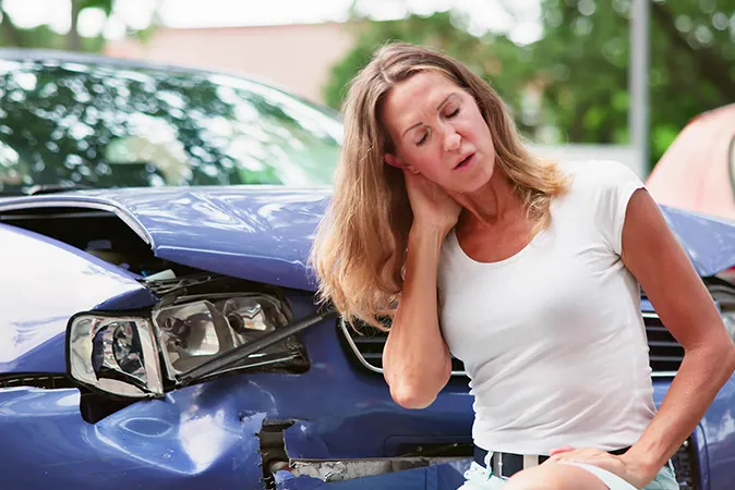 Woman injured in car accident  
